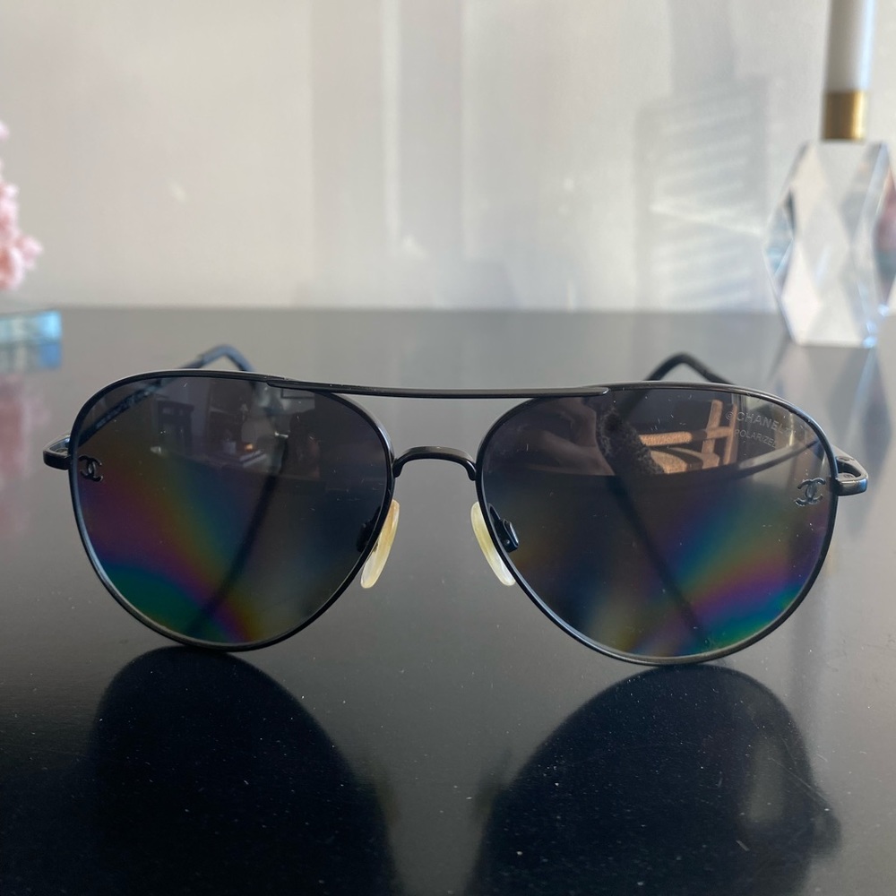CHANEL Pilot Polarized Sunglasses 4189 With Case